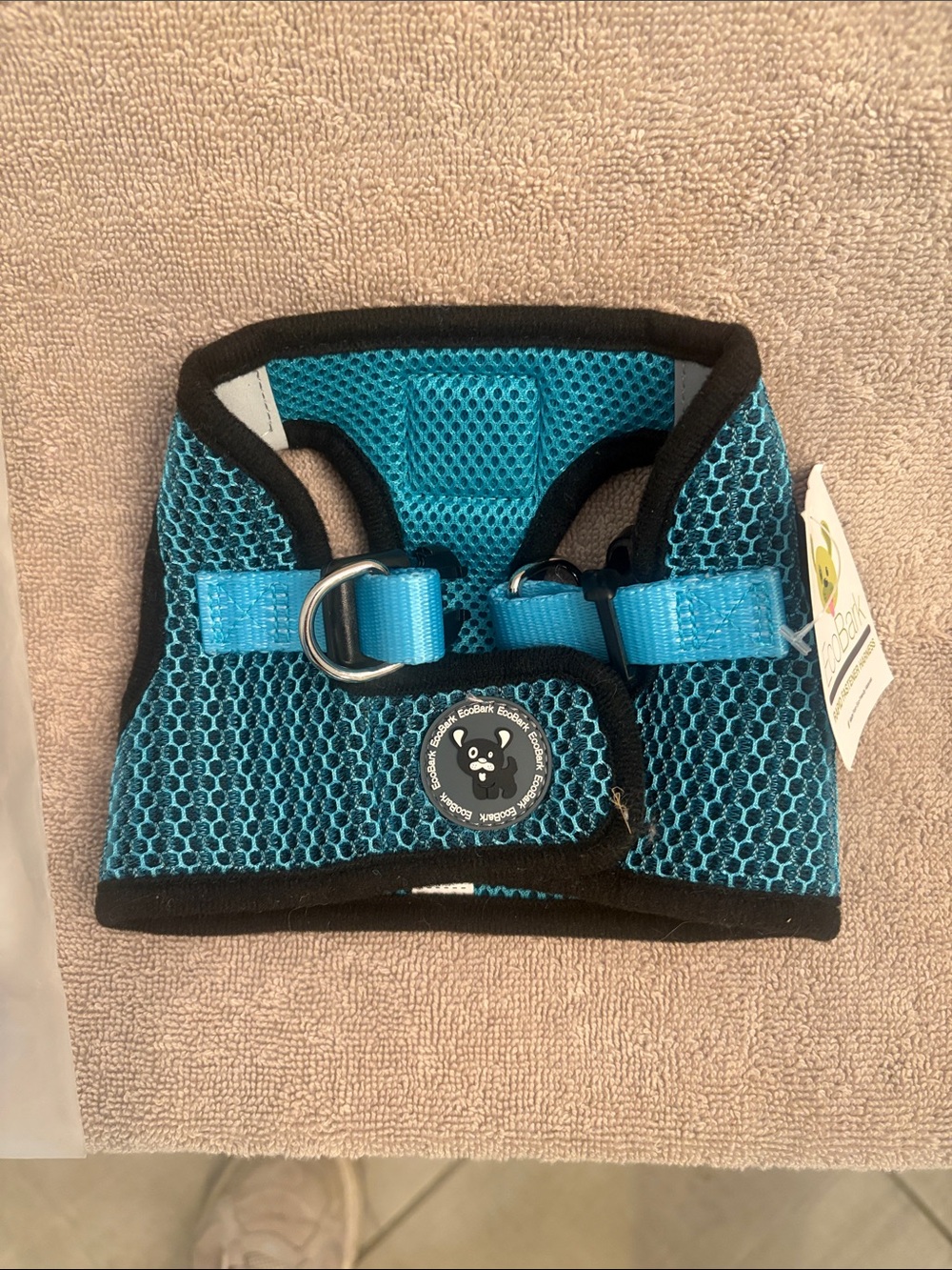 Bark Teal Mesh Small Pet Harness with D-Ring